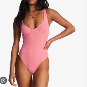 Billabong one piece pink swimsuit
